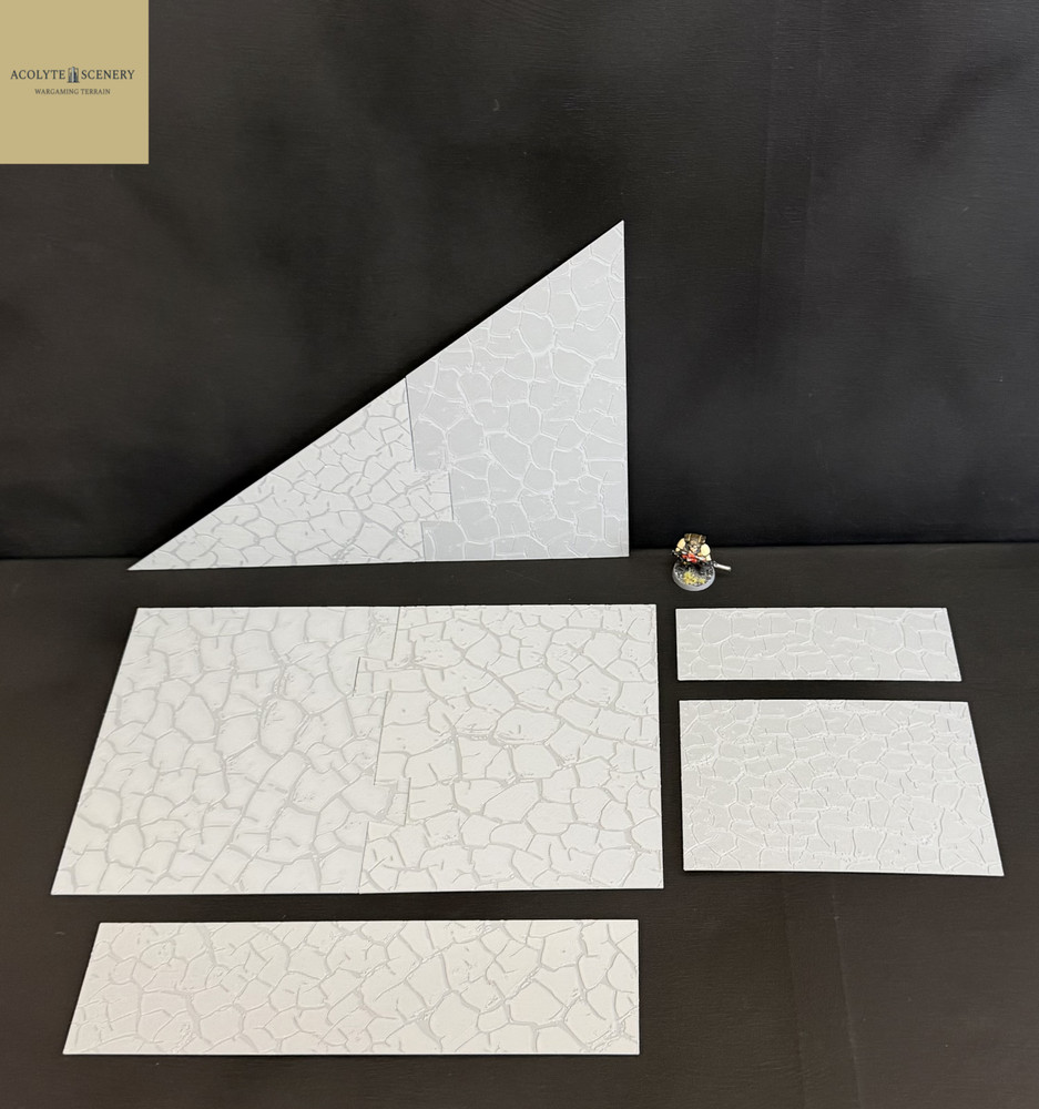 11th Edition Terrain Footprints Textured Set v1 compatible with Warhammer 40k