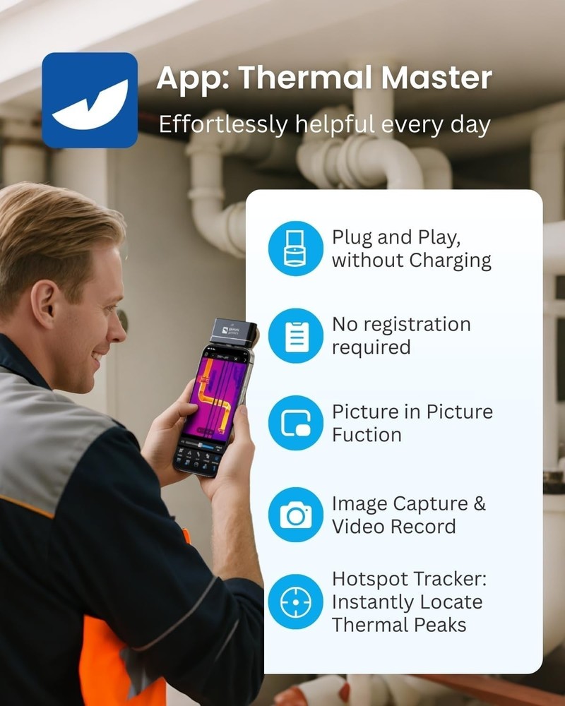 Thermal Master P3 - Thermal Camera for iOS & Android, 8mm Macro Vision Infrared