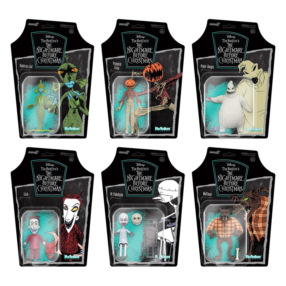 Super7 Tim Burton's The Nightmare Before 3.75 inch scale, Multicolor