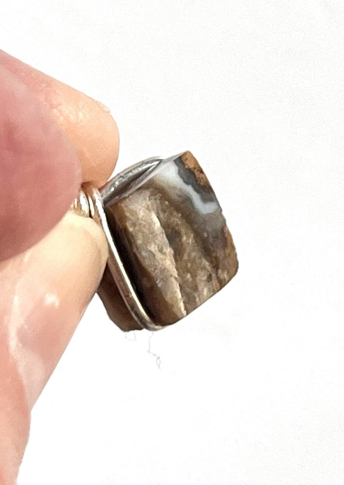 Raw Agate Dangle Earrings On Sterling Silver, 925 Silver Wrapped Agate Earrings