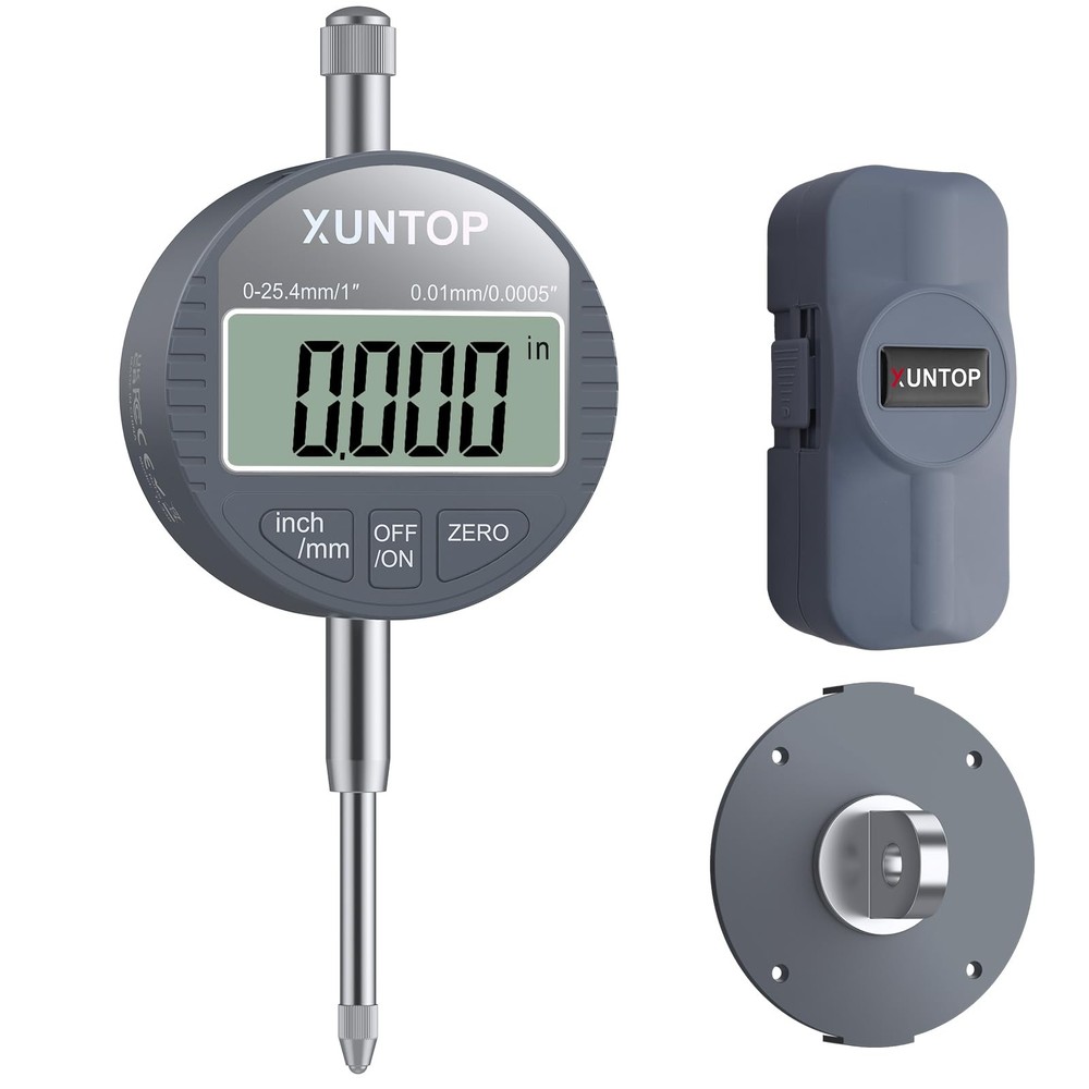 Digital Dial Indicator 1inch/0.0005inch LCD Display Electronic Dial Test Indi...