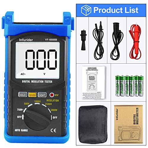 Digital Insulation Resistance Tester MegOhmmeter DC AC Voltmeter,Test YF-6688B