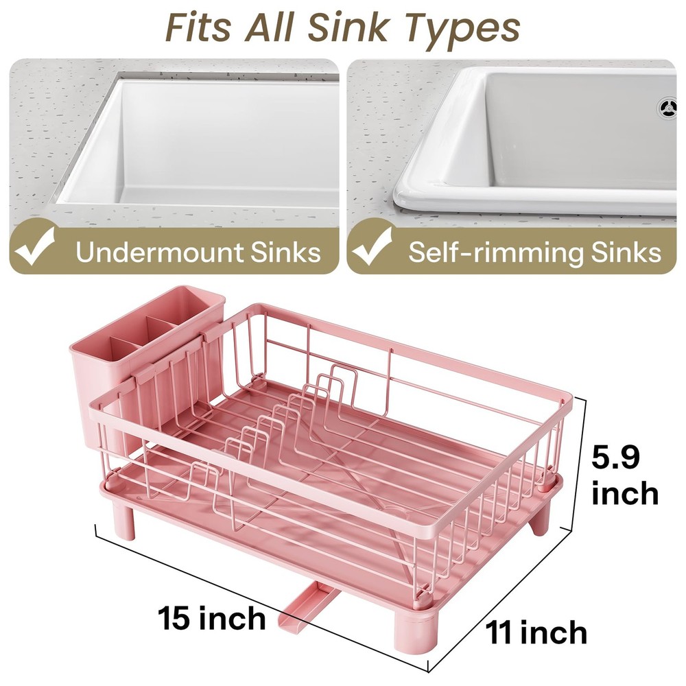 Dish Drying Rack - Small Dish Rack for Kitchen Counter, Stainless Steel Dish ...