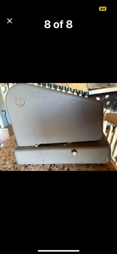 Vintage A.B.T. Check Protector Mechanical Adding Machine