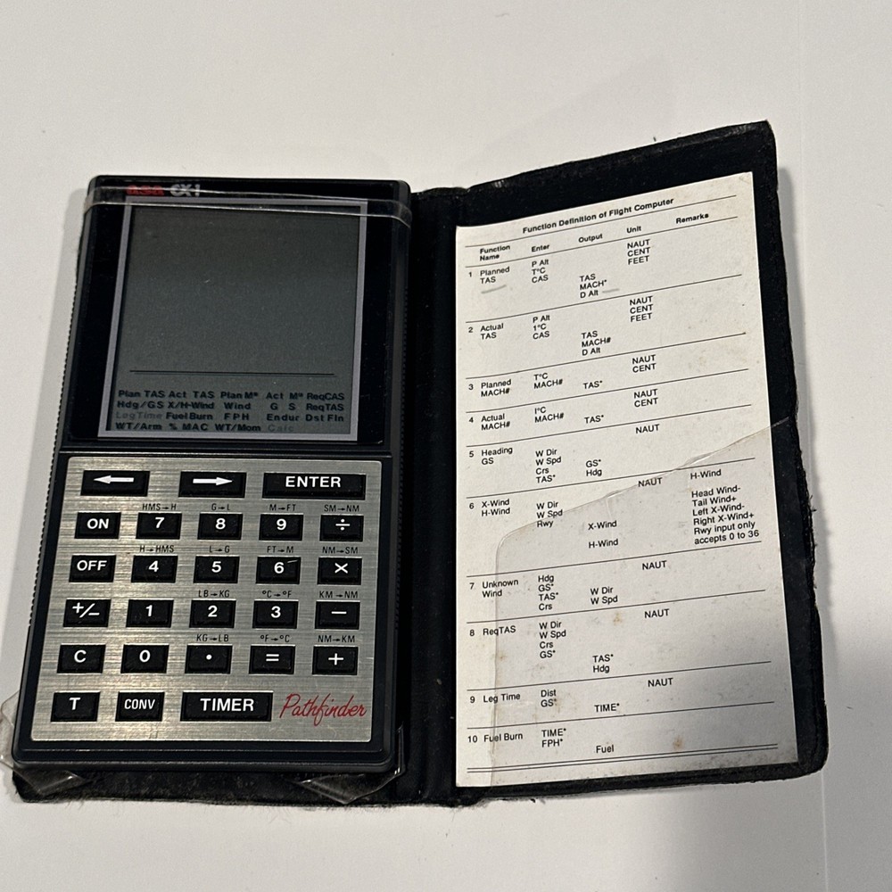ASA CX-1 Pathfinder Electronic Flight Computer Calculator TESTED Working