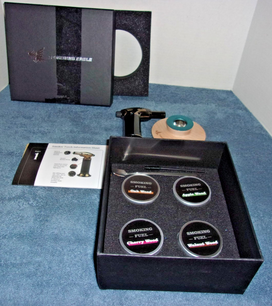 TOWERING EAGLE COCKTAIL SMOKER TORCH KIT NEW OPEN BOX