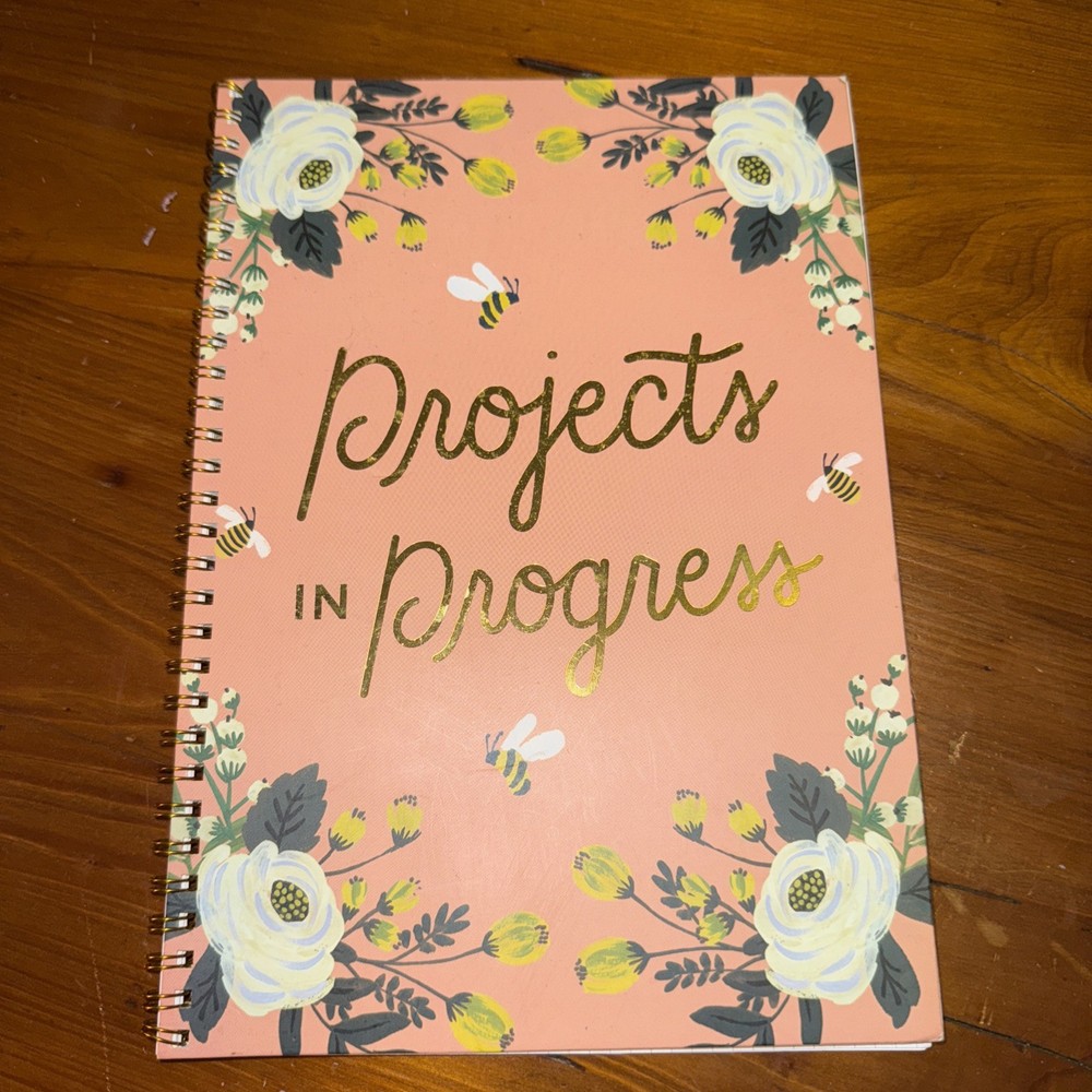 Needle Art Projects In Progress Notebook Tracker for Knitting / Crochet Projects