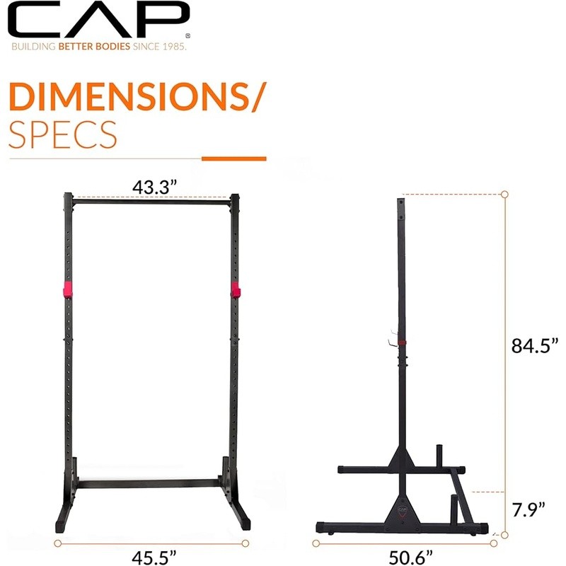 Heavy Duty Power Rack Squat Rack W/ Pull Up Bar & Weight Storage Posts New