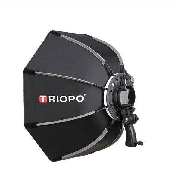 65cm TRIOPO Flashlight Handgrip Umbrella Speedlight Flash Octagon Softboxes Box
