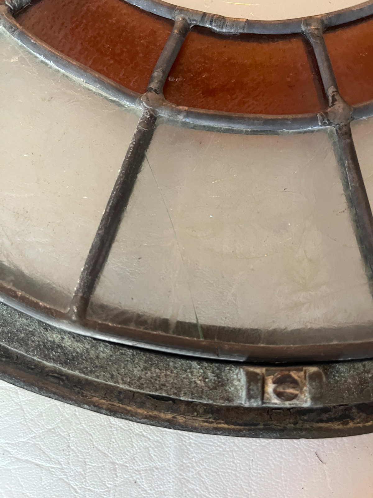 Vintage Bronze Or Brass Port Hole Window Porthole - 13” Across Vintage