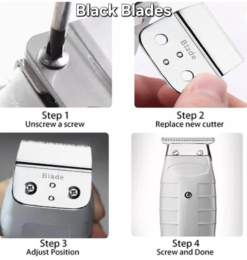 Pro-Mate Andis Outliner II Square Black Blades #04521 Fits GTO, GT w/Free Screw