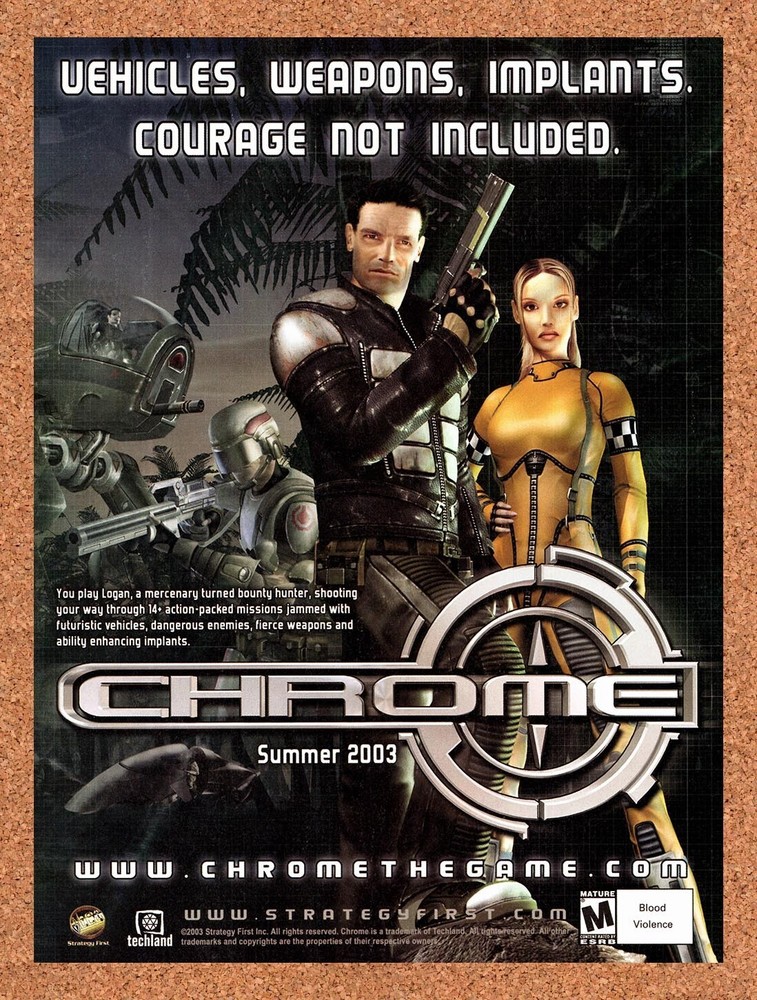 2002 Chrome PC Original Advertisement / Retro Wall Art v1