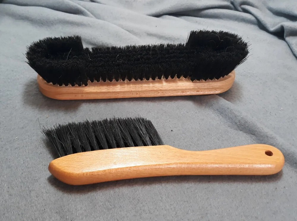 8" Pool Table Rail Brush & 9" Pool Table Brush Set - Oak