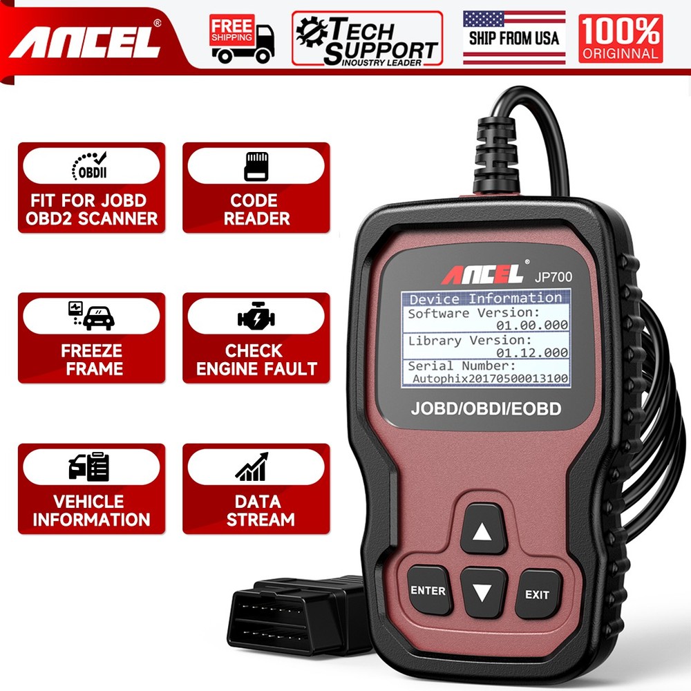 ANCEL JP700 Car JOBD OBD2 Scanner Code Reader Diagnostic Tool Check Engine