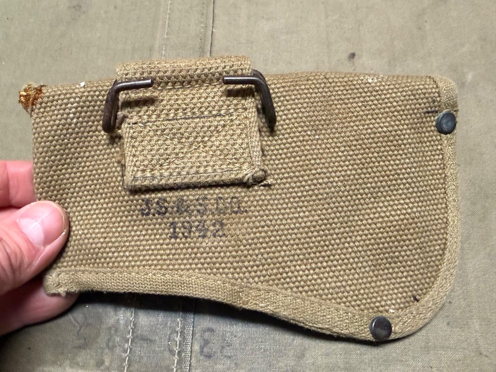 ORIGINAL WWII US ARMY M1942 AXE CARRIER COVER-OD#3, JS&S CO, 1942
