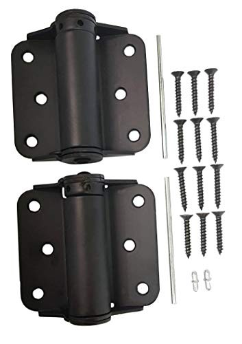 Heavy Duty Adjustable Spring Hinge, Thicker, 3", Black,Made in Taiwan, 2 Pack