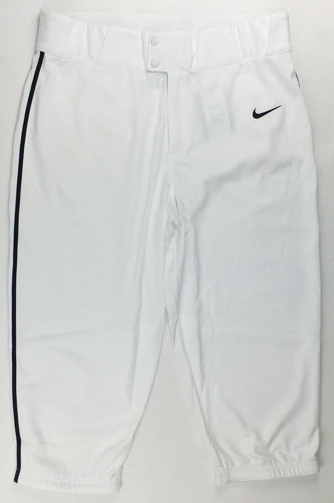 Nike Vapor Select High Black Piped Baseball 3/4 Pant Mens L White Knicker BQ9021