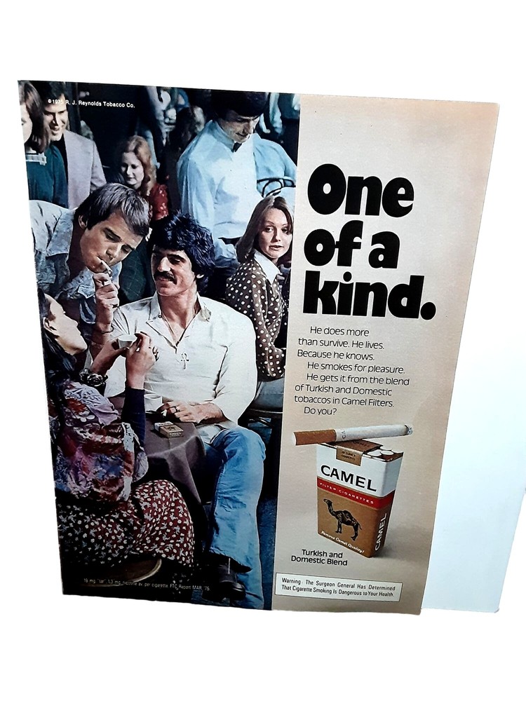 1976 Camel Cigarettes Original Print Ad vintage 70s