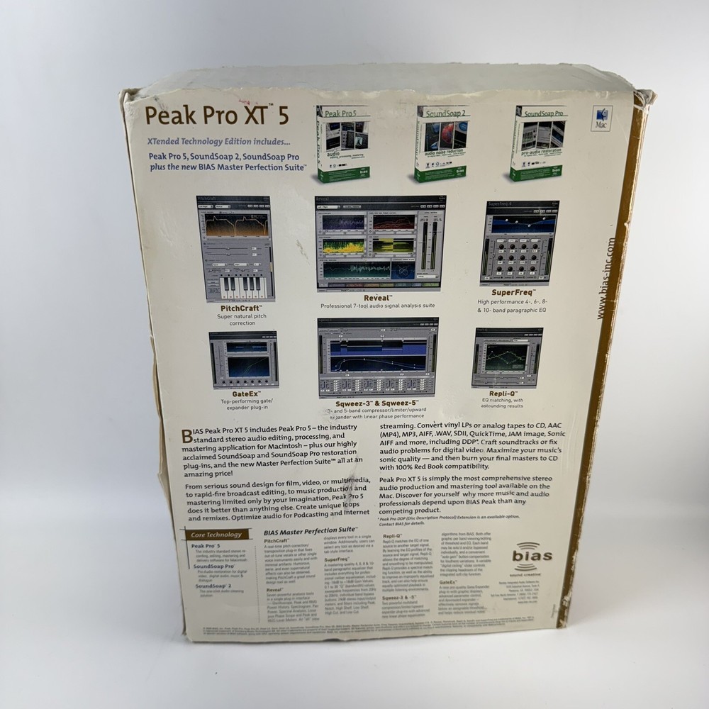 BIAS PEAK PRO 5 Audio Editing Mastering Software Windows MAC PC Software