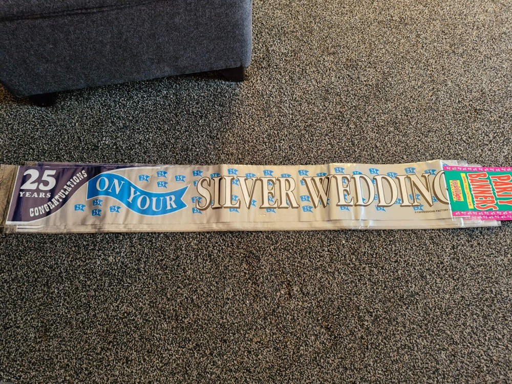 foil banner - 25th / silver wedding