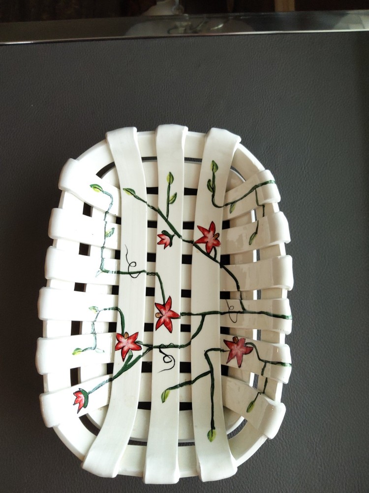 Hand-woven Ceramic Serving Bowl or Decor