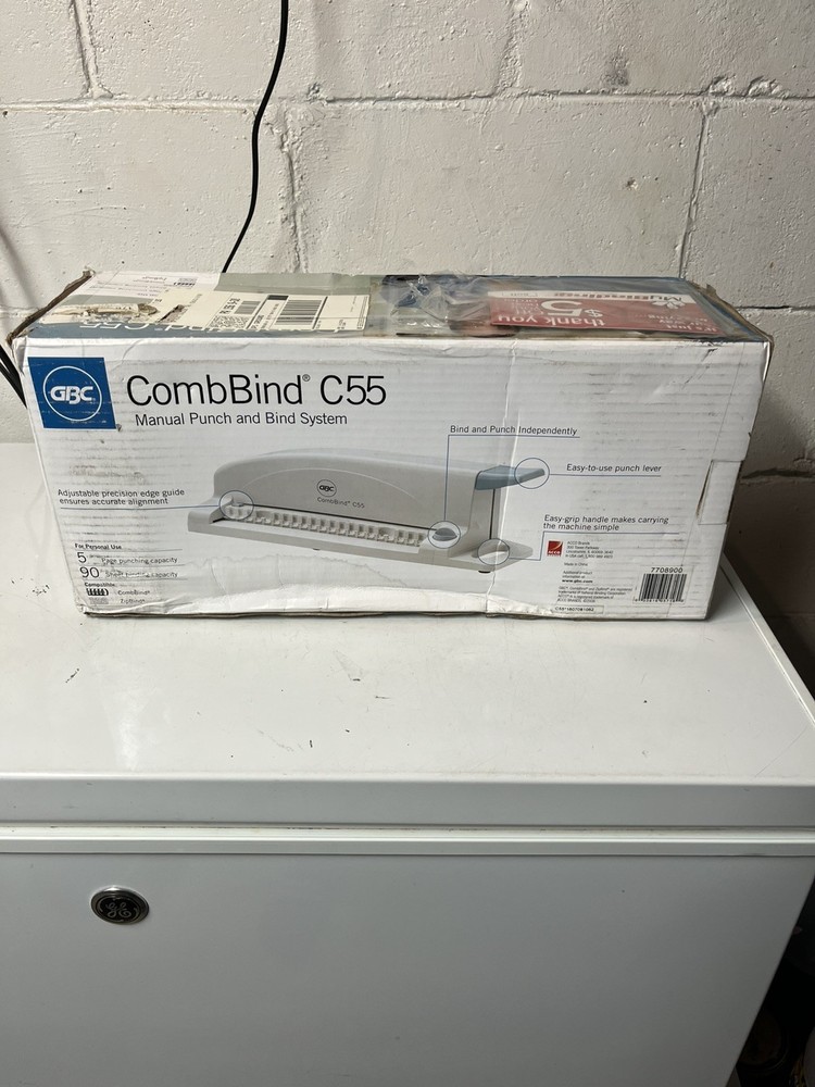 GBC CombBind C55 Manual Punch & Binding Machine w/ Box Office Document System