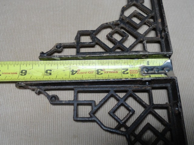Victorian Cast Iron Shelf Brackets Same Size & Pattern Original 'F'