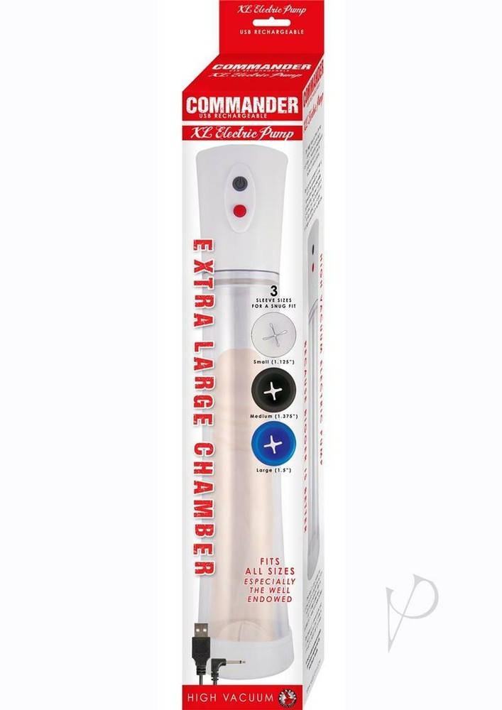 Commander Extra Large Electric Penis Pump Erectile Enhancement Rechargeable