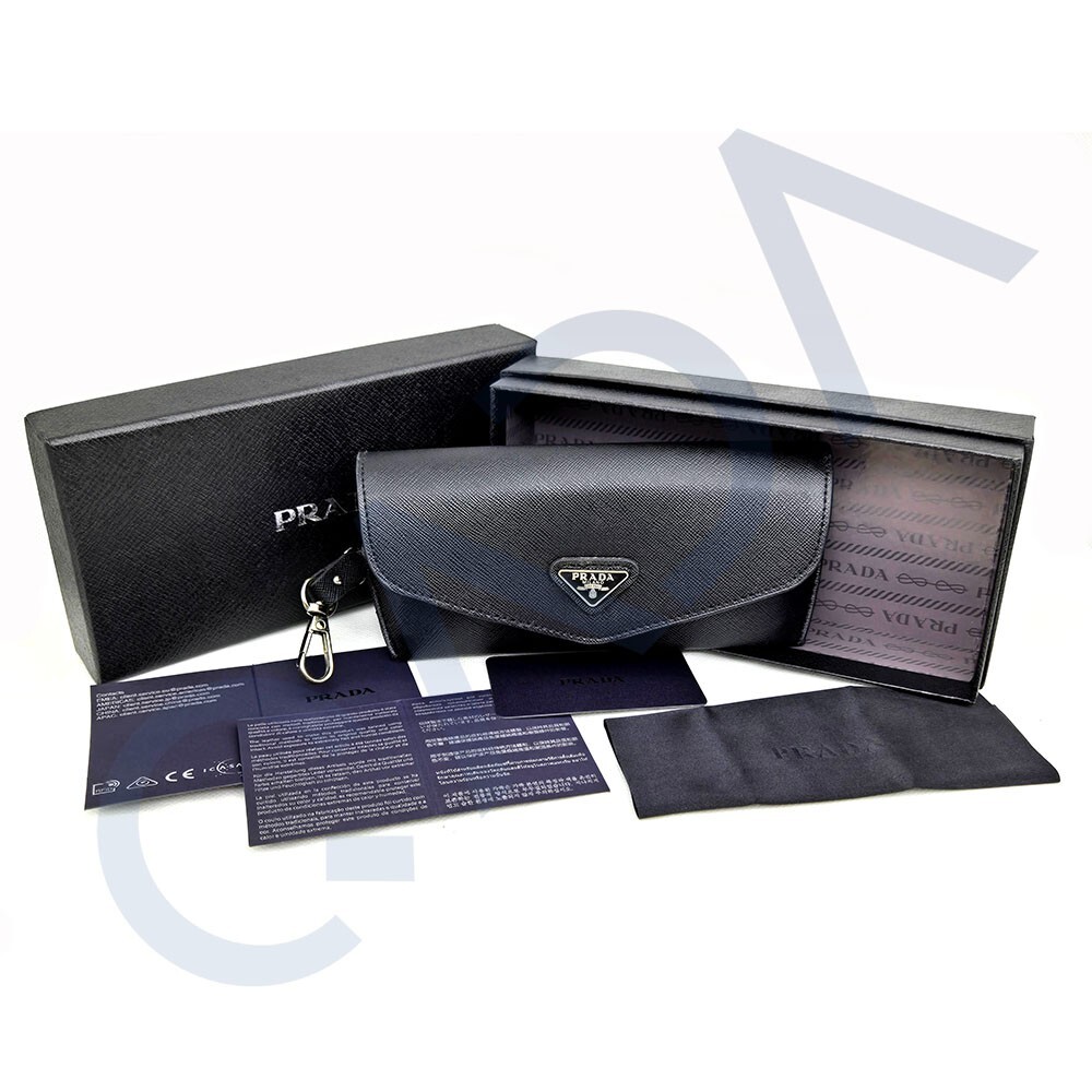 Prada Saffiano Soft Leather Case for Eyeglasses Sunglasses w/ Cloth & Box