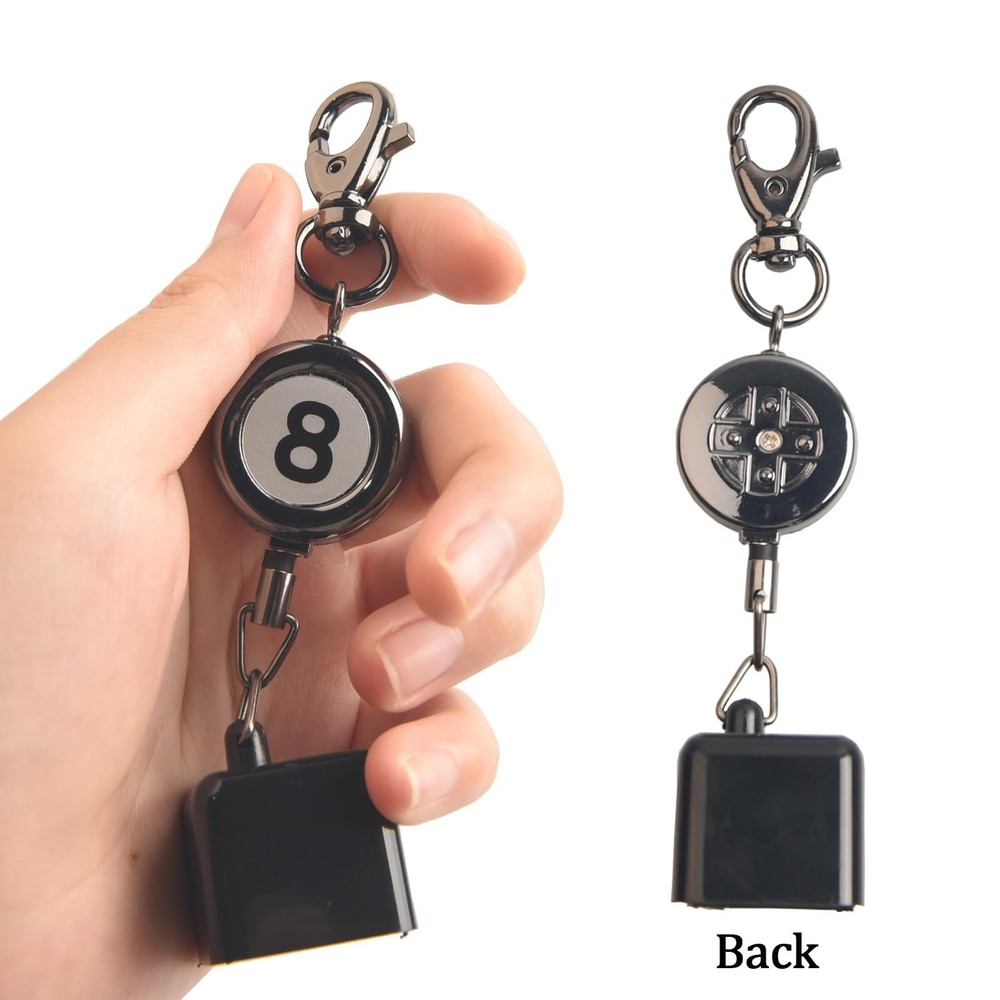 Billiard Chalk Holder with Retractable Key Ring Pool Table Accessories