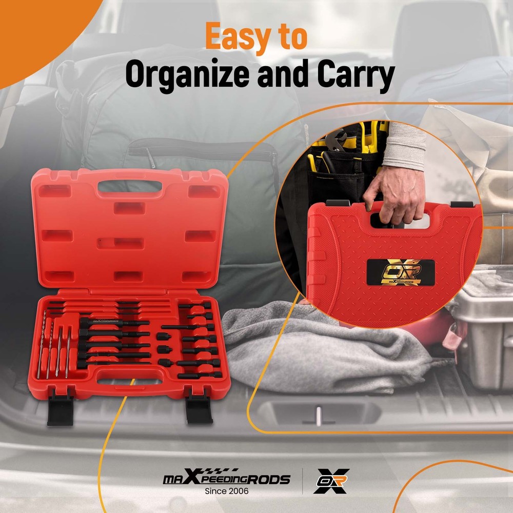 Glow Plug Electrodes Remover Extractor Remover Tapper Tool Kit M8&M10 Threads