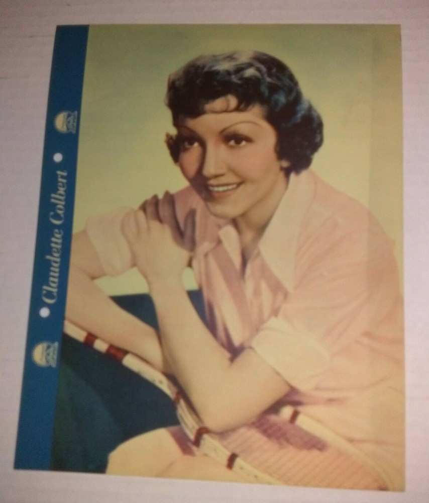 Vintage Dixie Ice Cream Premium Claudette Colbert