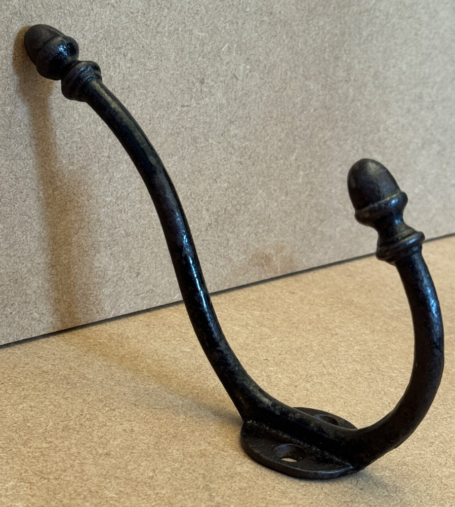 ANTIQUE VICTORIAN METAL DOUBLE COAT HOOK HOOK RECLAIMED