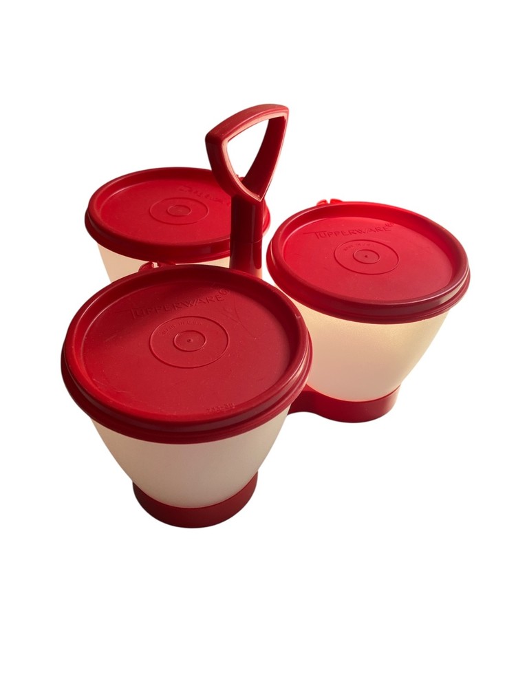 Tupperware Red Condiment Caddy