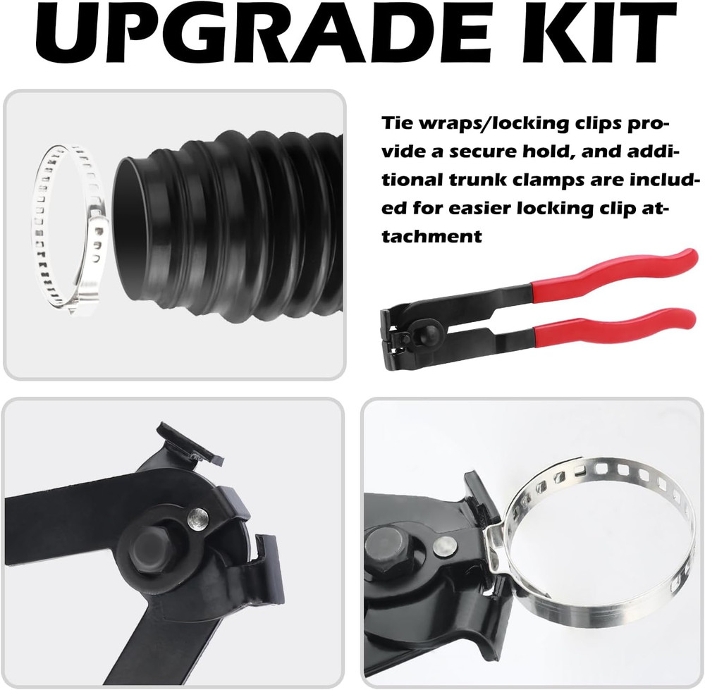 2PCS Inner Tie Rod Boot KitMulti-Size Adjutable Rack and Pinion Boot Kit with P