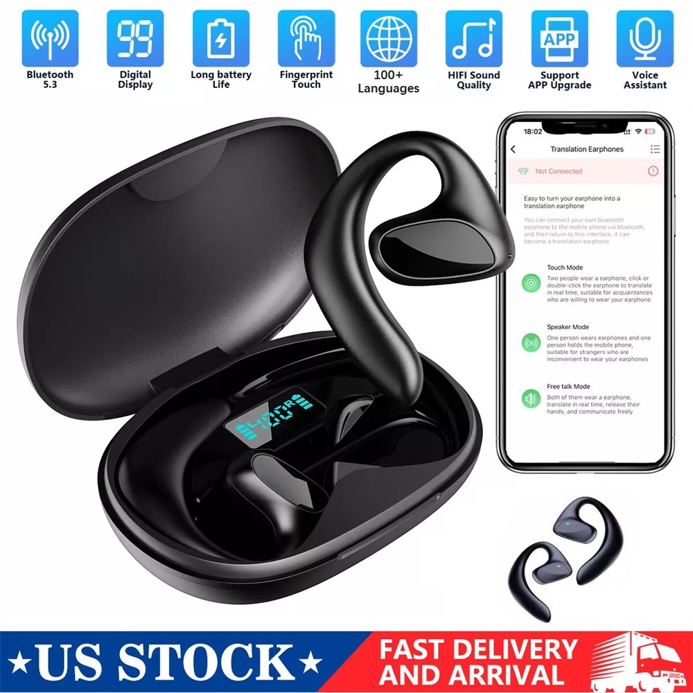 144 Language Translator Earbuds Wireless Bluetooth M8 Two Way Translator Device