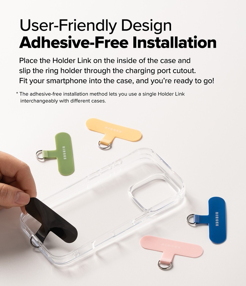For Universal Phone Strap | Ringke [Holder Link Flow] Durable Strap with Holder