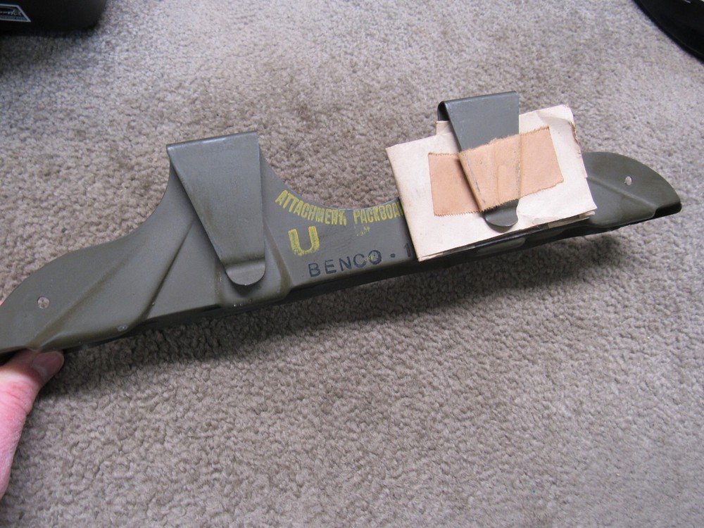 WW2 US Packboard Frame Shelf Attachment w/ Instruction Sheet 1944 BENCO NOS