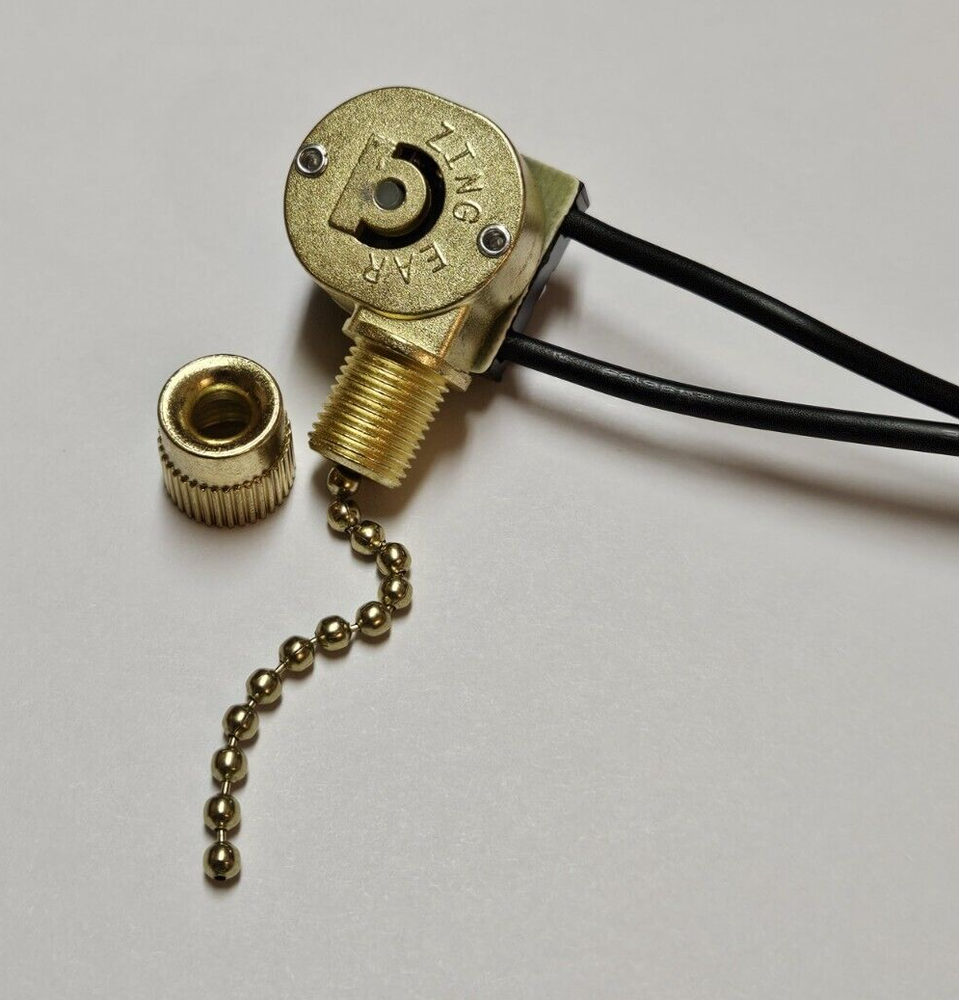 ZING EAR PULL CHAIN SWITCH WITH METAL SHELL FOR CANOPY OR CEILING FAN LIGHT 109G