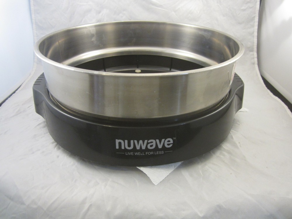 Nuwave Oven Model 20602 Replacement Bottom Base and Metal Extender Ring.