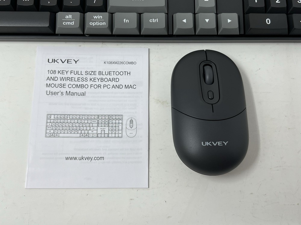 Wireless Bluetooth Keyboard & Mouse for Mac & PC Multi-Device Battery Powered BL