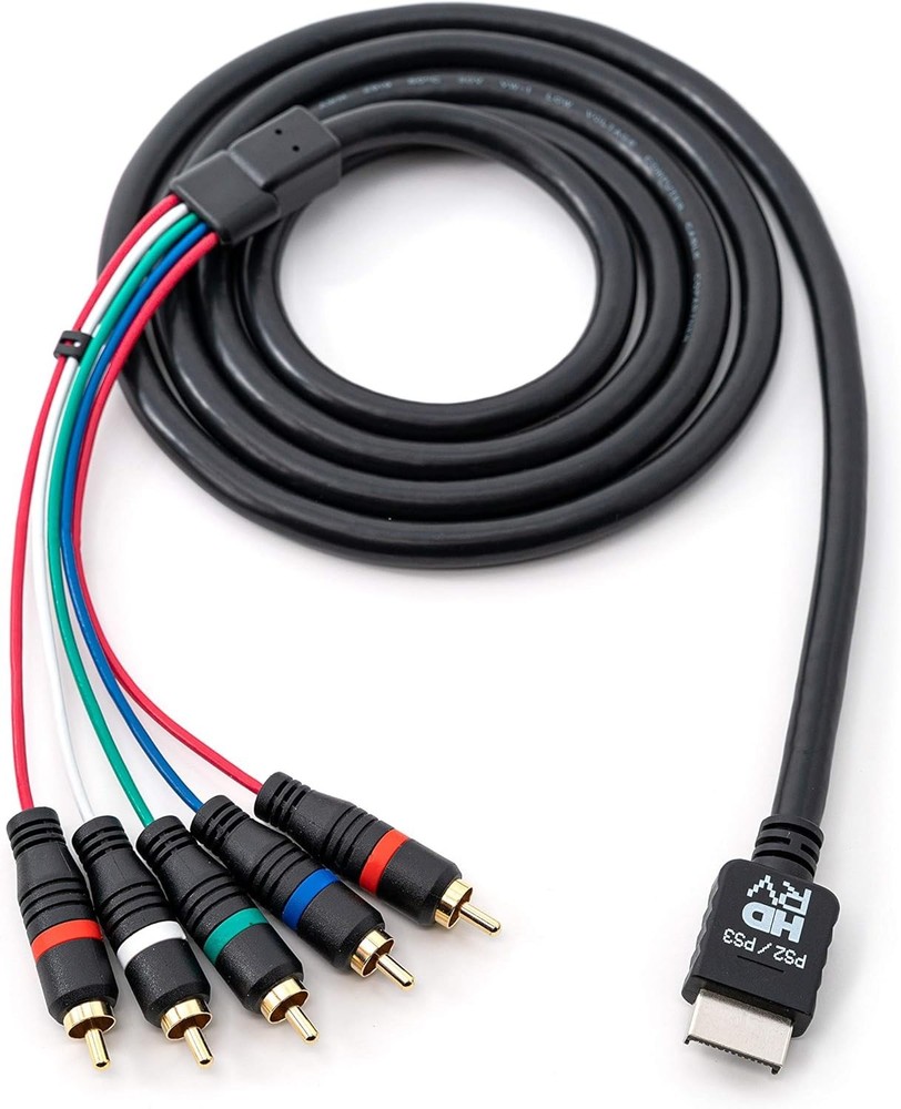 hd retrovision playstation 2/3 (ps2/ps3) premium ypbpr component video cable