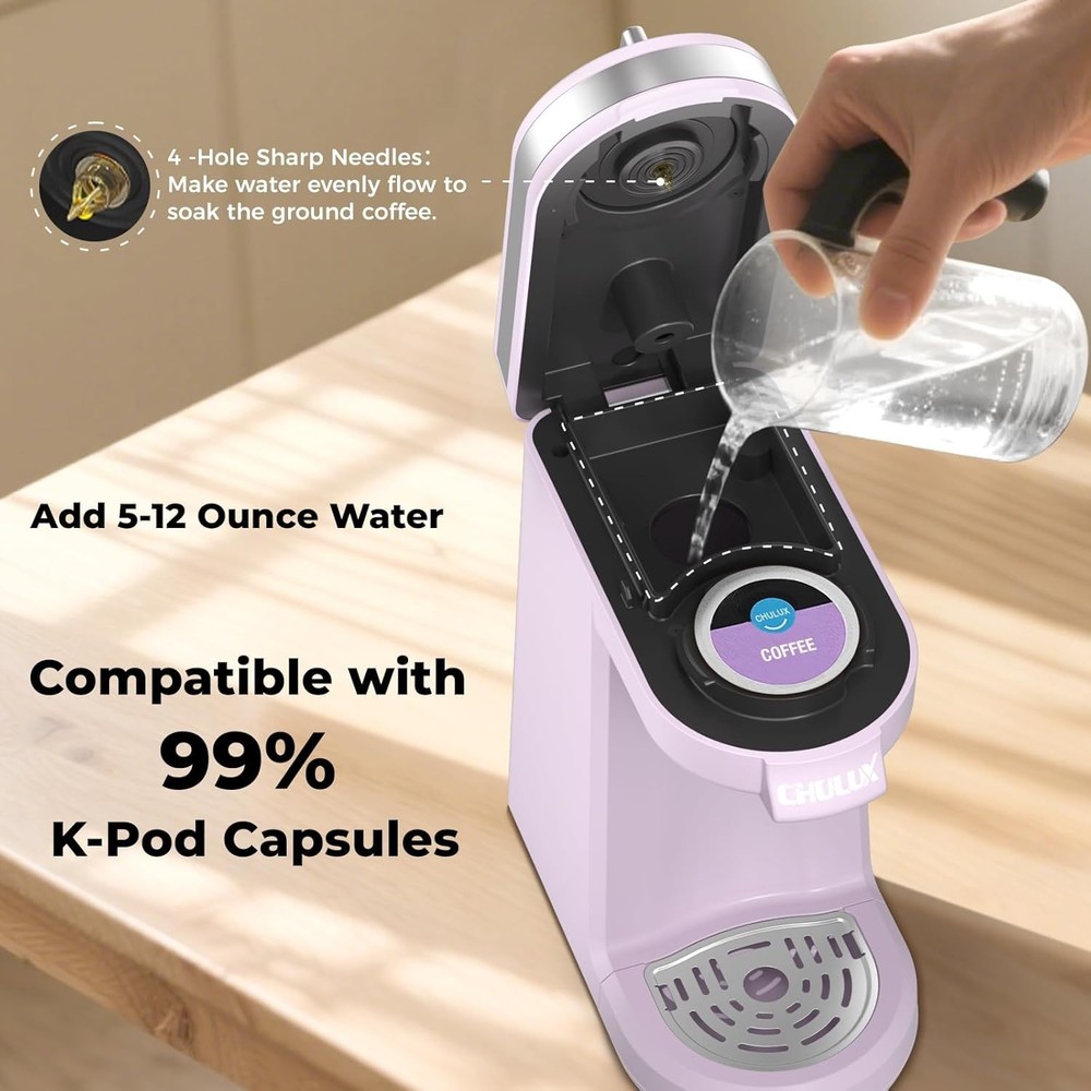 Mini Coffee Maker for K Capsule, Single Serve Coffee Maker for One Cup Americano