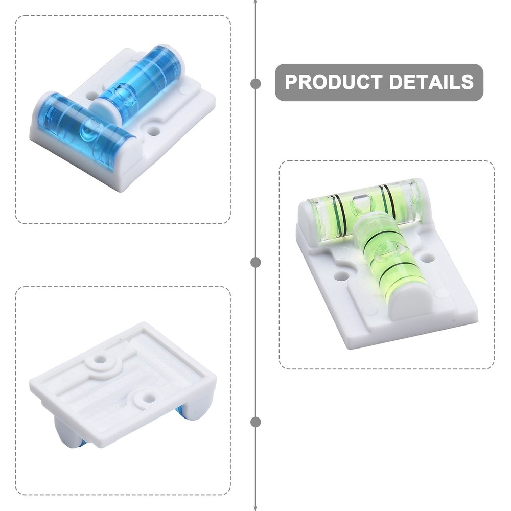 2pcs Horizontal Plastic T TypeLevel Scope Measuring Bubble Inclinometer
