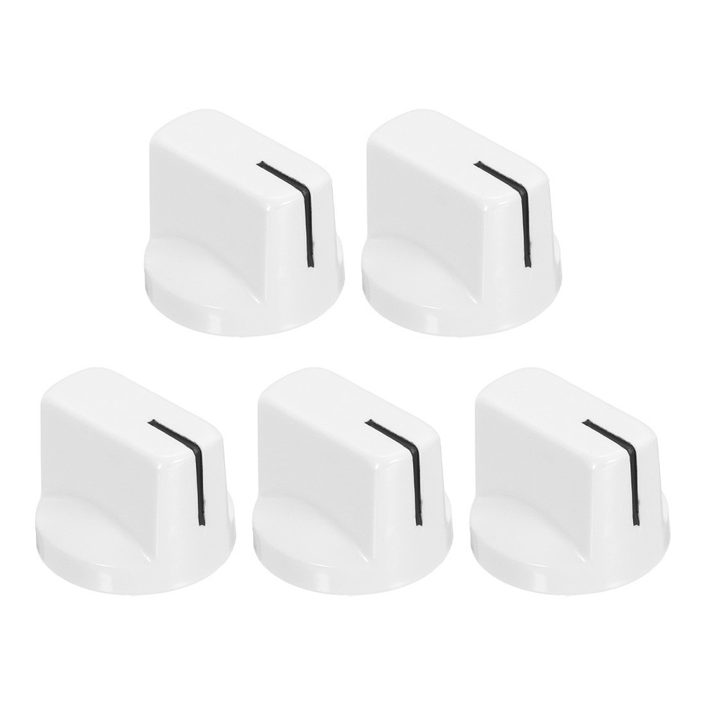 5Pcs 6.4mm Shaft Hole Pedal Knobs Pointer Knobs with Set Screw Porcelain white