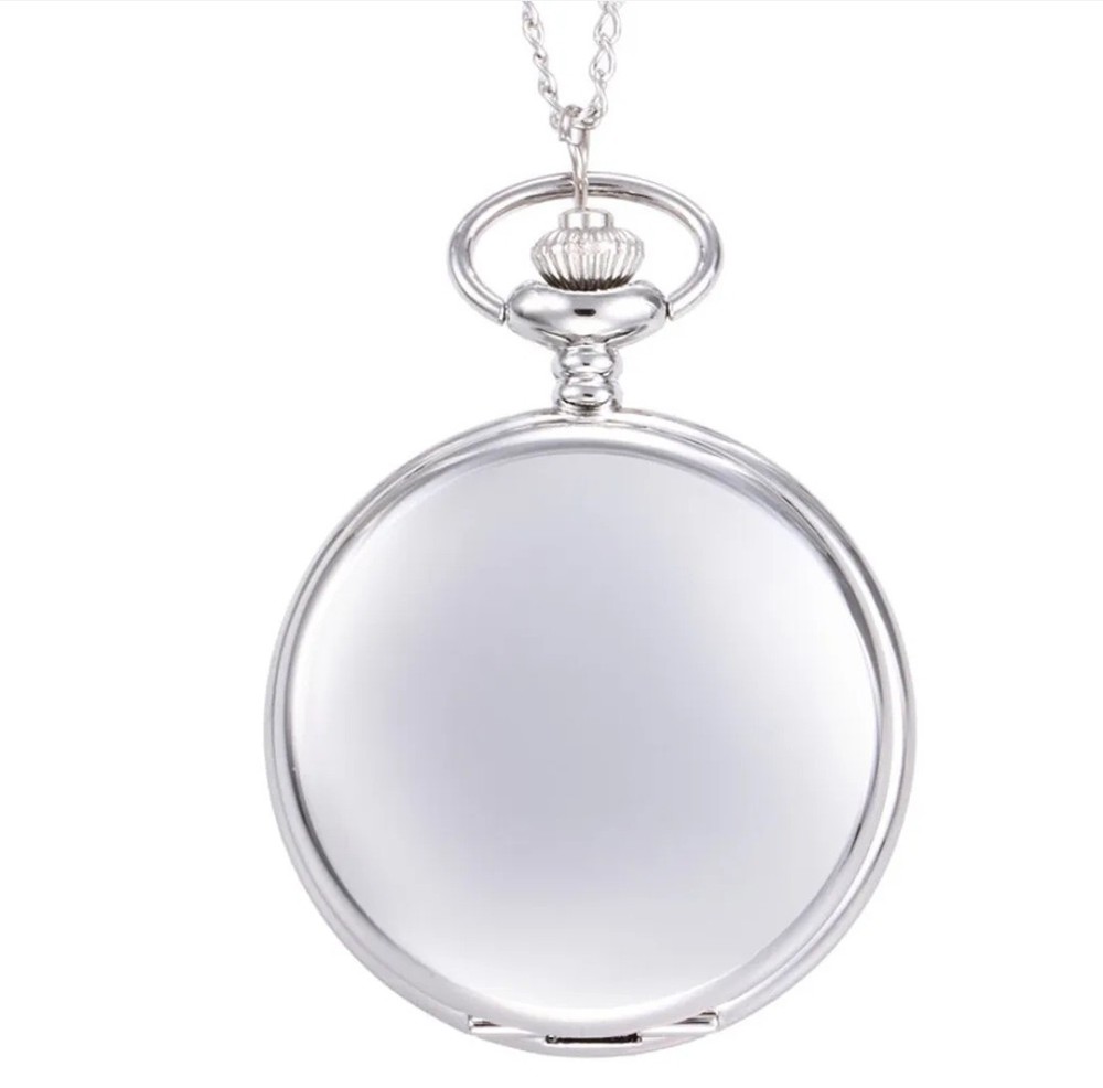 Pocket watch chrome gift box set personalised