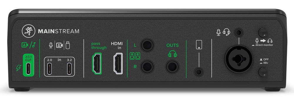 Mackie MainStream Bus Powered Live Streaming Interface w/HDMI+Studio Headphones