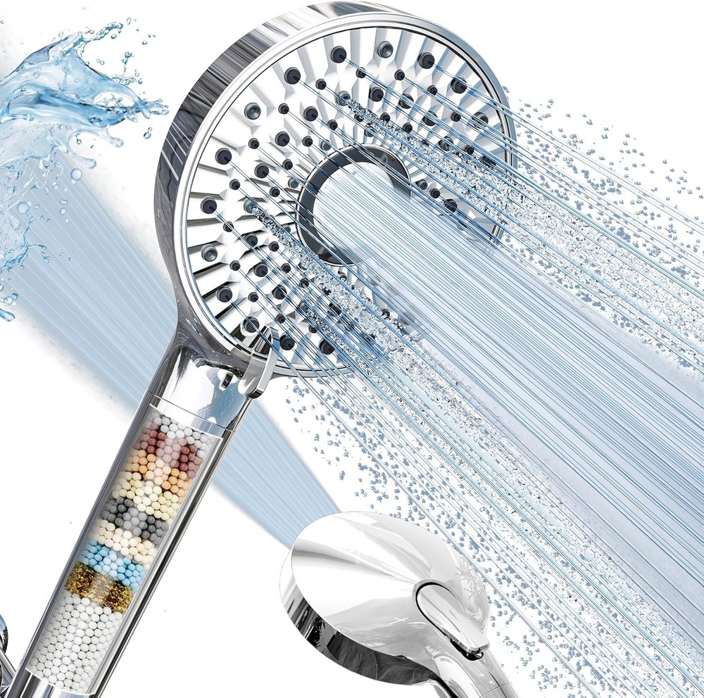 ed Shower Head with Handheld, High Prure 10-Spd