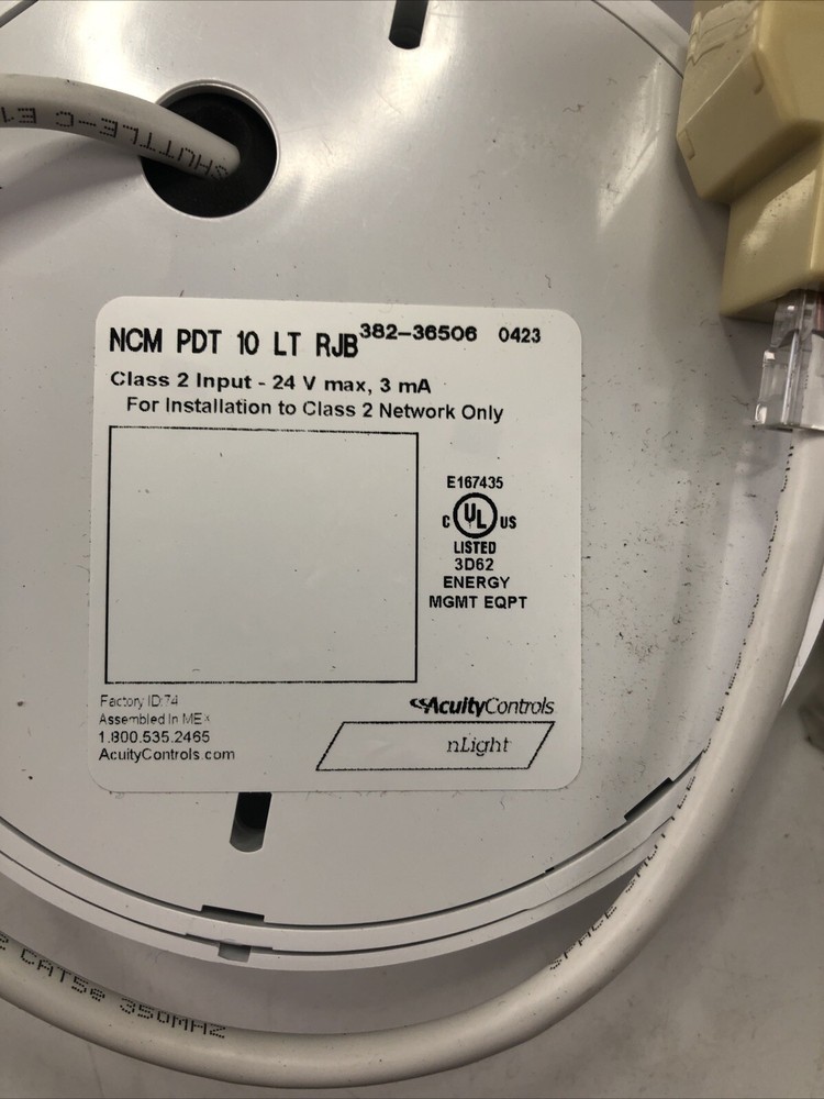 Acuity Controls NCM PDT 10 LT RJB, Occupancy Sensor, Ceiling Low Temp 232EEG