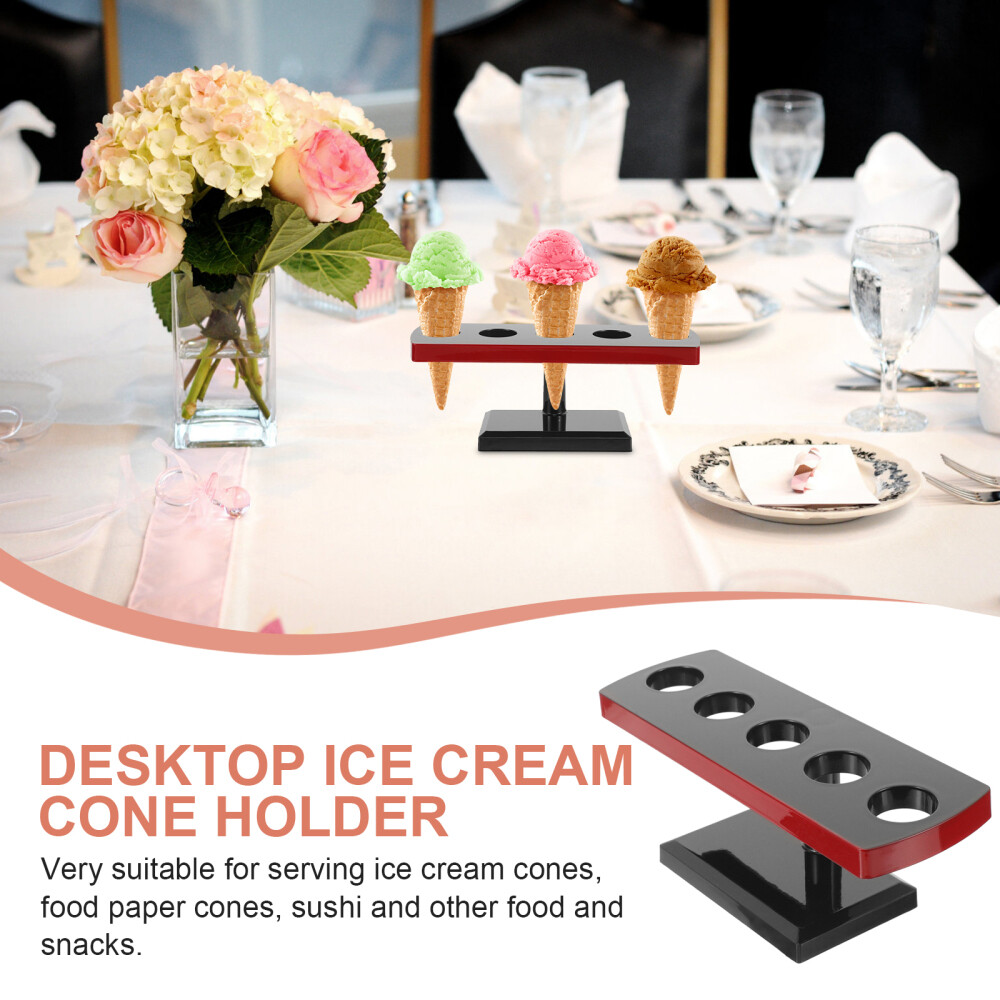 Waffle Cone Holder Tray Ice Cream Display Rack Multi-holes Transfer